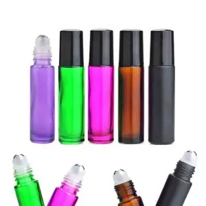 10ml gekleurde parfumrollers essentiele olie rollerflesjes dik glas
