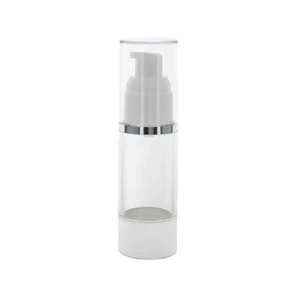 30ml airless dispenser transparant wit lotion pomp flesje