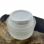 50ml cosmetica pot frosted glas bamboe deksel inlay