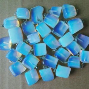 Natuurstenen ketting hanger opaal getrommelde edelsteen