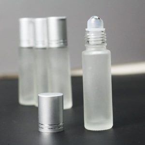 Parfum flesje leeg metalen roller mat glas etherische olie fles 10ml.