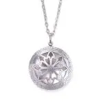 Parfum ketting antiek zilveren medaillon aroma diffuser pad