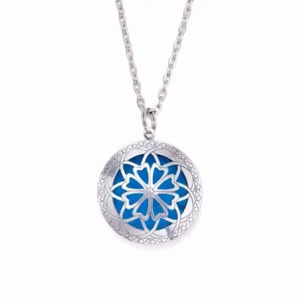 Parfum ketting antiekzilveren medaillon aroma diffuser pad