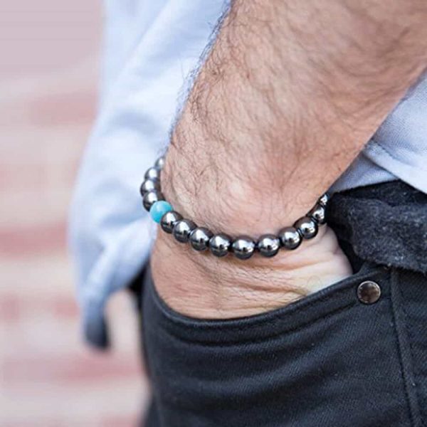 armband hematiet kralen edelsteen natuursteen 1