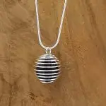 aroma ketting spiraal hanger zilver lavasteen essentiele olien