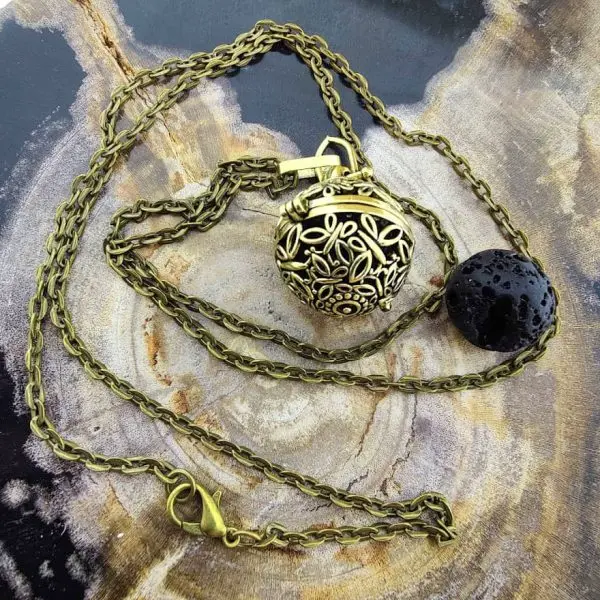 aroma ketting vlinder brons parfum medaillon