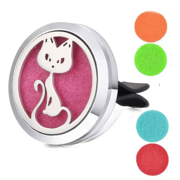 auto geur medaillon happy cat ventilatie diffuser clip essentiele olien