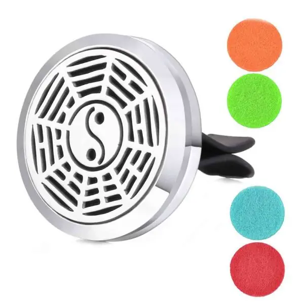 auto geur medaillon yin yang ventilatie diffuser clip essentiele olien