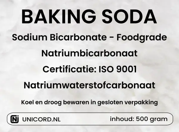 Baking Soda Natriumbicarbonaat Zuiveringszout