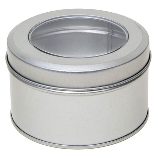 blikken doosje pot rond venster deksel aluminium verpakkingen 1