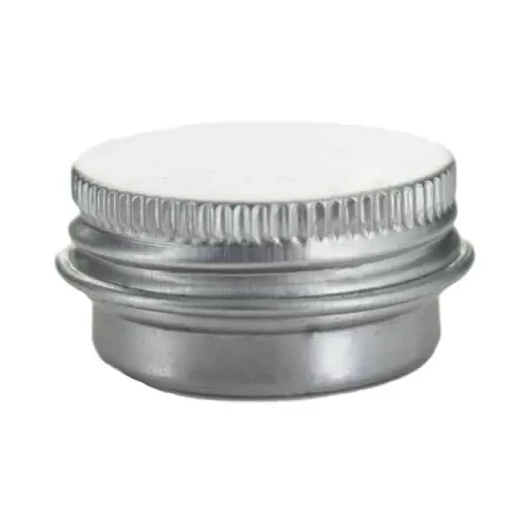 blikken potjes rond 5ml schroefdeksel aluminium verpakkingen