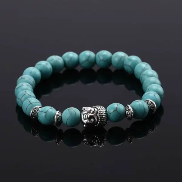 boeddha kralen armband turquoise crystal natuurstenen