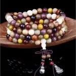 boeddhistische houten mala kralen ketting armband sandelhout 1