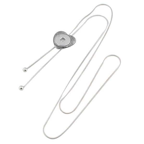 clicks ketting hartvormig verstelbaar button halsketting drukknoop 18 mm