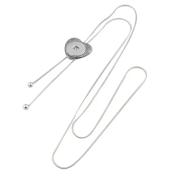 clicks ketting hartvormig verstelbaar button halsketting drukknoop 18 mm