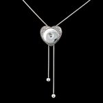 clicks ketting hartvormig verstelbare button halsketting drukknoop 18 mm