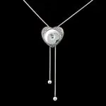 clicks ketting hartvormig verstelbare button halsketting drukknoop 18 mm
