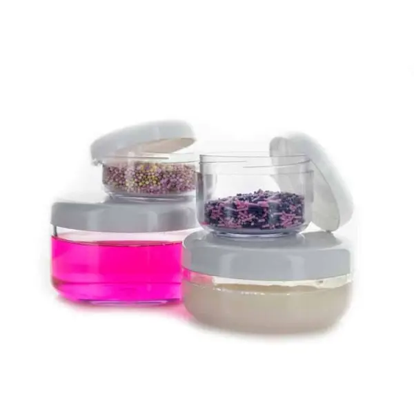 cosmetica pot transparant 150ml witte schroef deksel