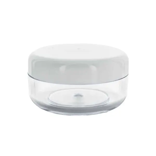cosmetica pot transparant 30ml witte schroef deksel