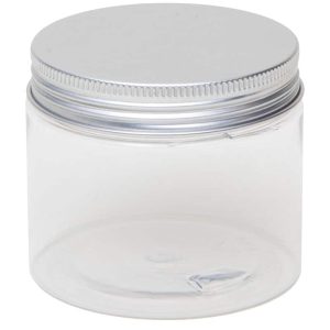 cosmetica potten pet pot transparant aluminium schroefdeksel 150 ml