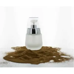 creme flesje 30ml pomp dispenser matglas dispenser zilver kap luxe glazen verpakking frosted