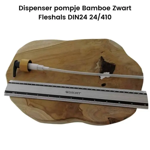 dispenser pompje bamboe zwart din24 24 410 lotion zeep pomp