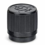 Dop zwart kindveilig garantiesluiting schroefdop din18 18/410