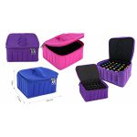 draagtas reistas etui parfum flesjes essentiele olie tas roze blauw paars