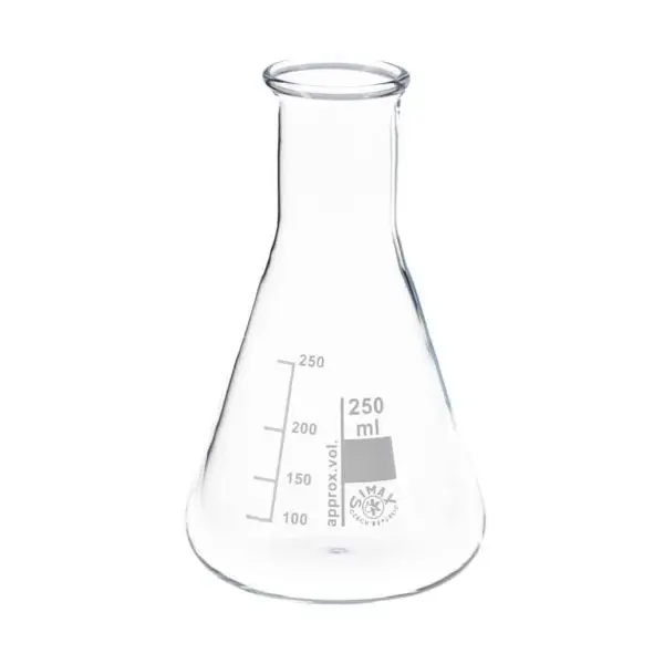 erlenmeyer 250 ml nauwmonds hittebestendig borosilicaat glas