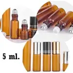 Essentiële olie roller flesjes 5 ml Parfumroller amber glas roll on rollers (5 stuks)