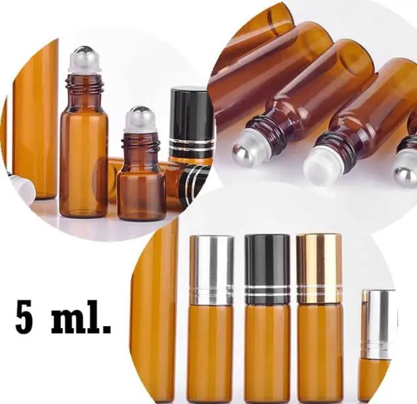 essentiele olie roller flesjes 5 ml parfumroller amber glas roll on rollers