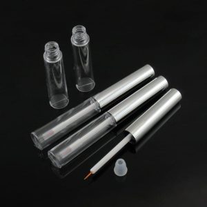 eyeliner tube 7 ml zilveren dop penseel kwastje lege cosmetische verpakking