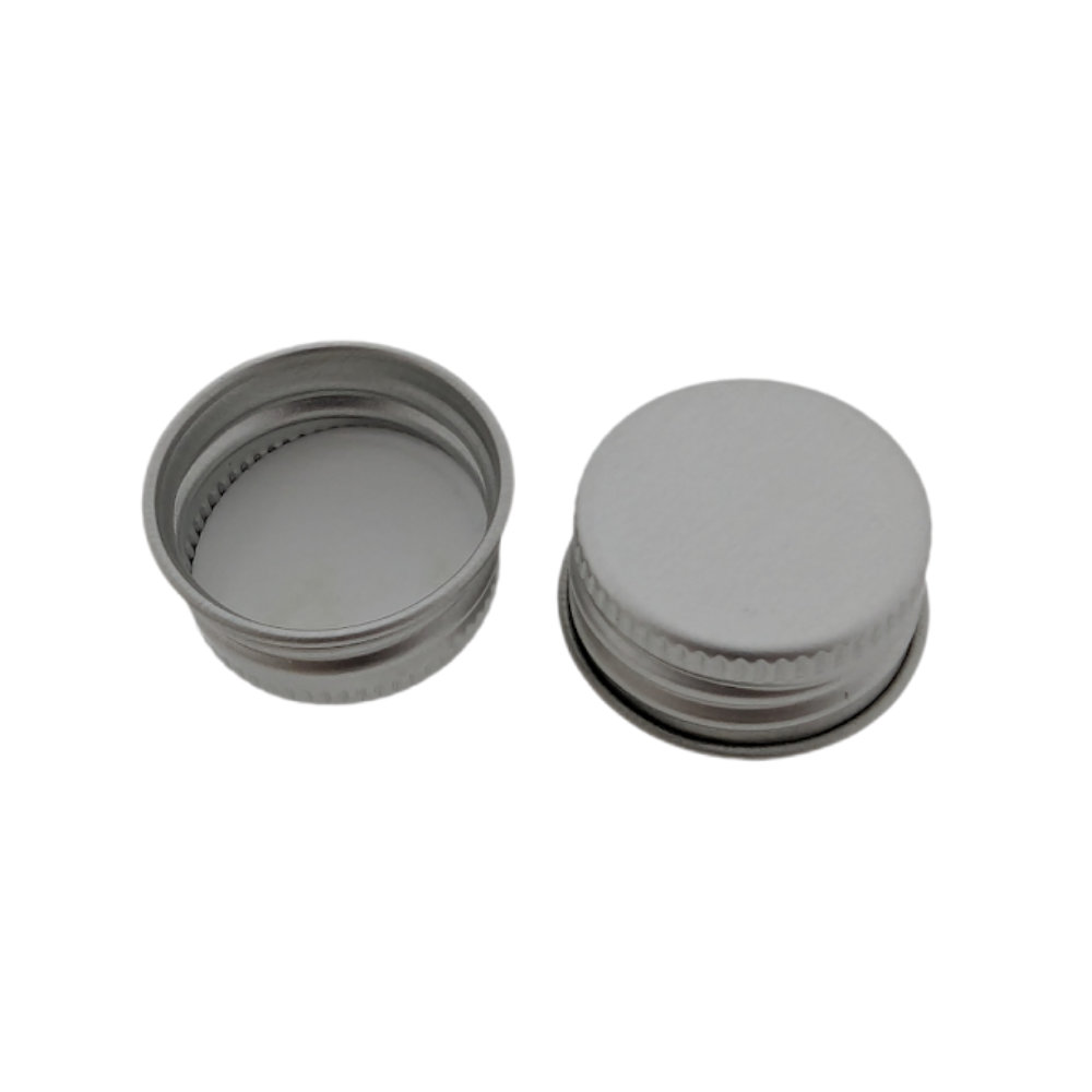 fles-doppen-aluminium-zilverkleurige-schroefdop-draaidop-din24-24-410 Fles doppen aluminium zilverkleurige schroefdop draaidop din24 24/410