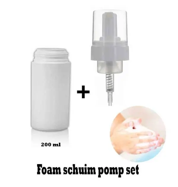 foam schuim pomp set fles 200ml zeeppomp dispenser