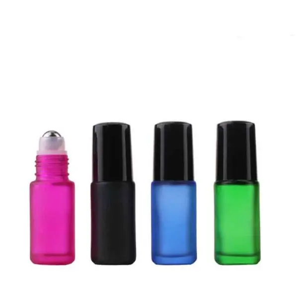 gekleurde roller rvs rollerinzet essentiele olie rollerflesjes dik glas 5ml