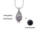 geurketting parfumhanger druppel hart lavasteen aromatherapie sieraad 1