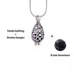 geurketting parfumhanger druppel hart lavasteen aromatherapie sieraad 1