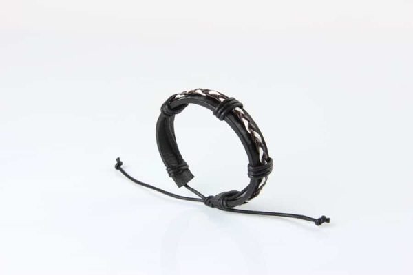 gevlochten armband leer handgemaakt