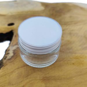 glazen cosmetica pot 30ml transparant glas schroefdeksel transparant