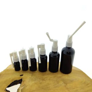 glazen fles zwart draaibare neusspray keelspray pomp vernevelaar 5ml t m 100ml