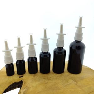 glazen fles zwart neusspray pomp verstuiver vernevelaar 5ml t m 100ml