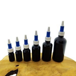 glazen fles zwart zentropmontuur druppeltuit rubber