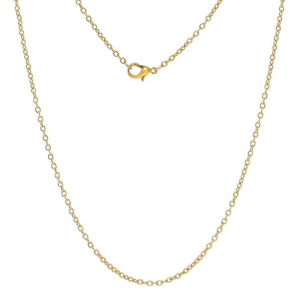 gouden halsketting losse kabel ketting karabijnsluiting