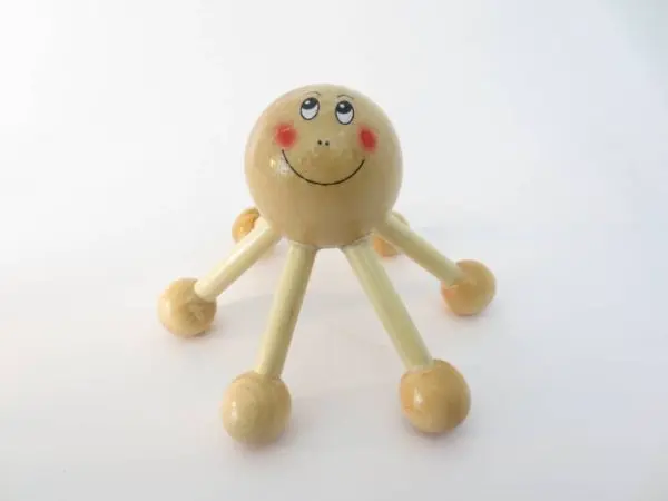 houten massage spin zespoot hoofd schouder rug massage