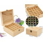houten opbergkist display doos 25 vakken essentiele olie flesjes