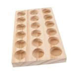 houten presentatie display 18 vakken essentiele olie flesjes