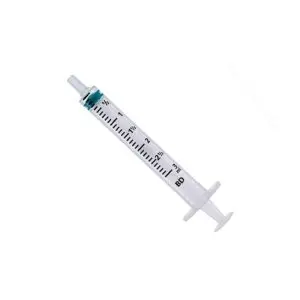 injectiespuit 3ml 3 delig centrische luer aansluiting