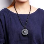 ketting yin yang zwarte obsidiaan geluksamulet