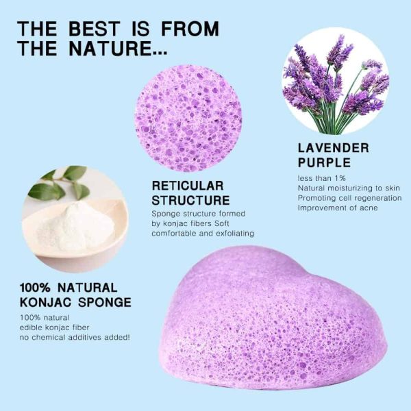 konjac spons lavendel