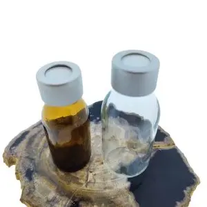 lege geurfles fles amber transparant mikado sluiting geurstokjes